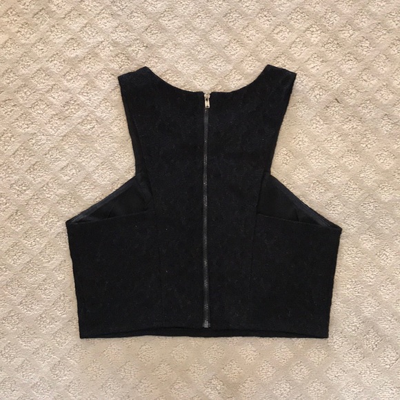 Black Crop Top - Picture 3 of 4